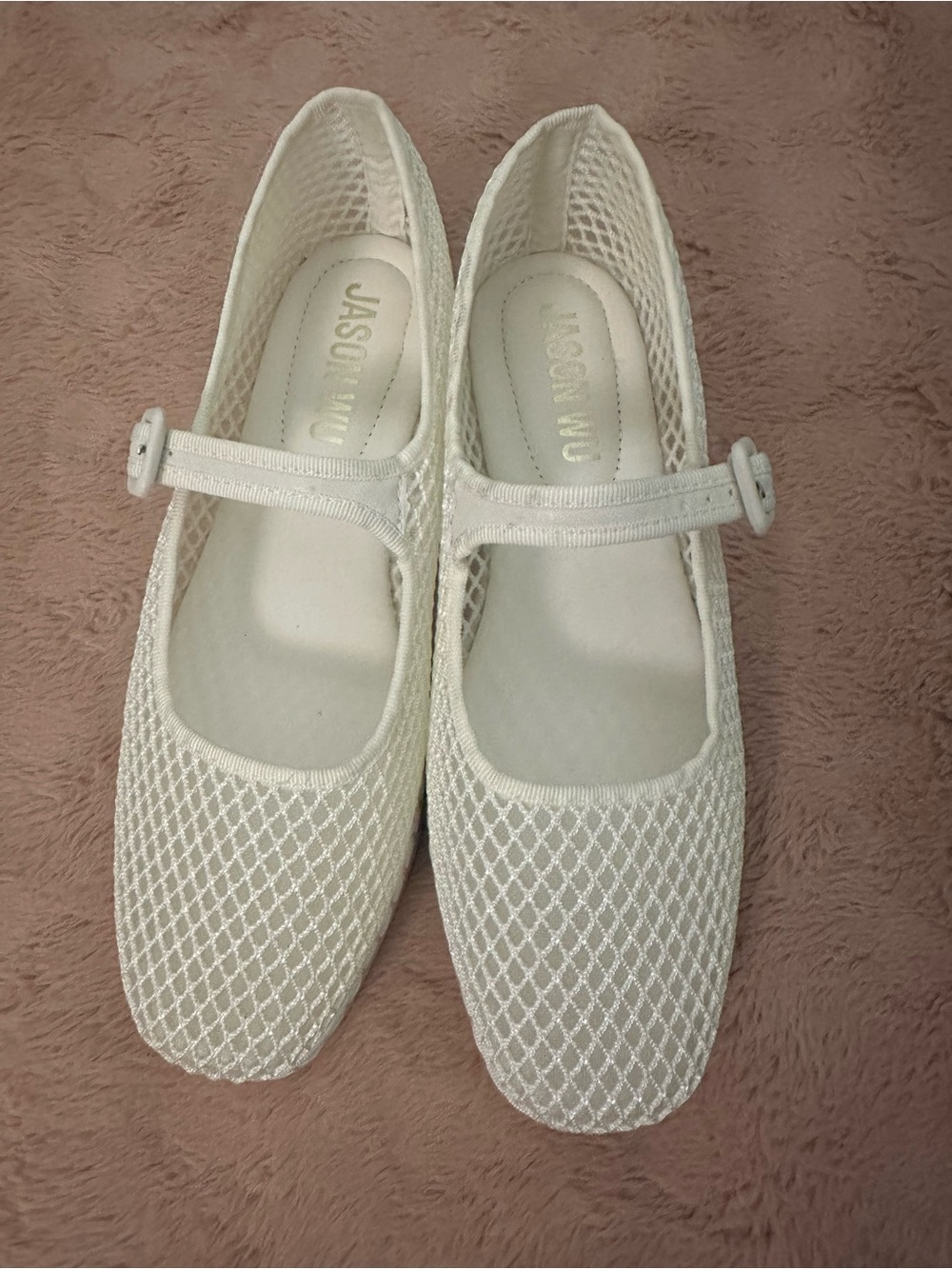 NWOB Jason Wu White Mesh Mary Jane Flats size 9.5
